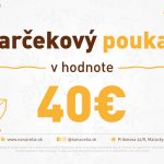 Darčeková poukážka v hodnote 40 EUR