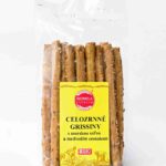 Celozrnné grissiny s morskou soľou a medvedím cesnakom BIO 100g Biomila