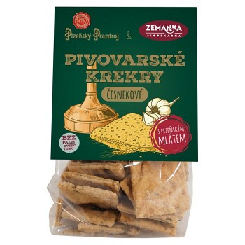 Pivovarské krekry cesnakové s mlátom z Plzeňského Prazdroja 100g Zemanka  !!! AKCIA !!! EXP.: 18.2.2026