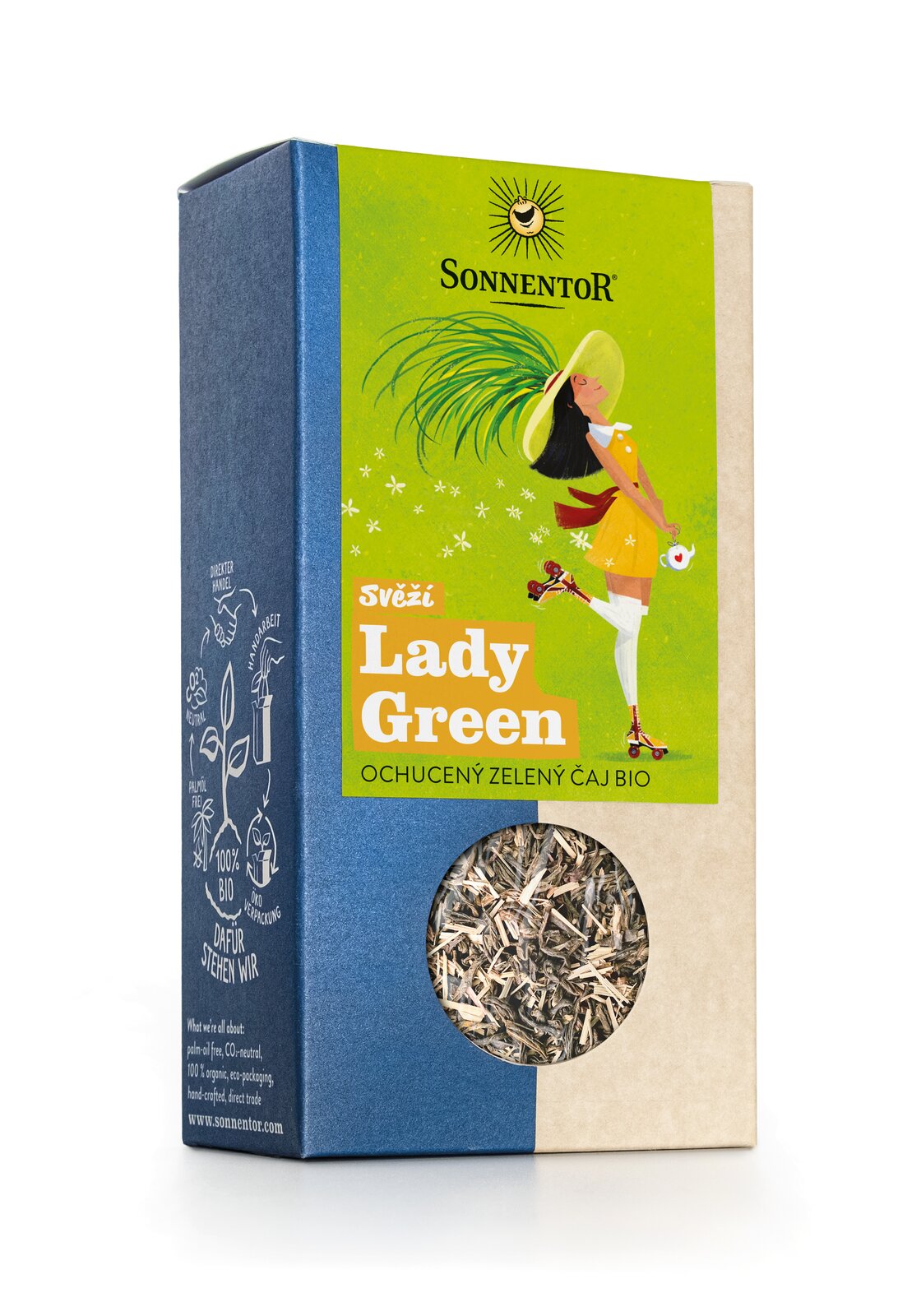 Čaj zelený svieža Lady Green sypaný BIO 90g Sonnentor