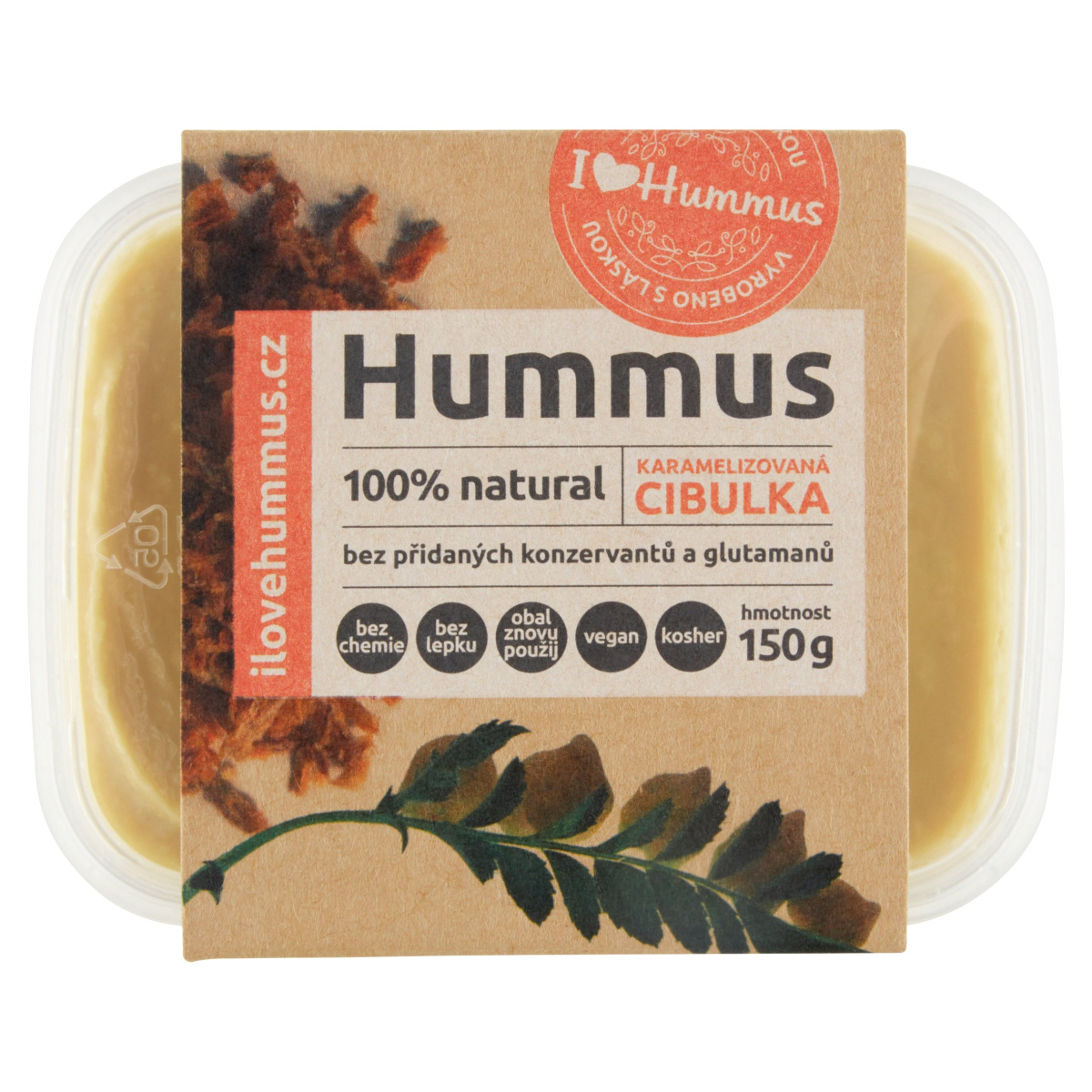 Hummus karamelizovaná cibuľka BIO 150g I love hummus