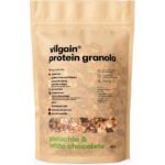 Granola protein pistácie, biela čoko a brusnice bez lepku 350g Vilgain